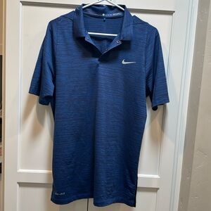 Nike Tiger Woods Collection Size Polo Short Sleeve Dri-Fit Small Blue
